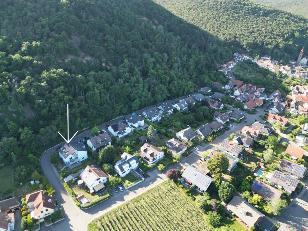 Luftbild von unserem Haus